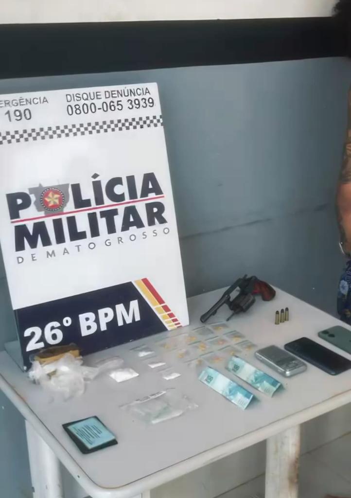 Polícia Militar prende faccionado por tráfico de drogas e porte ilegal de arma de fogo - 